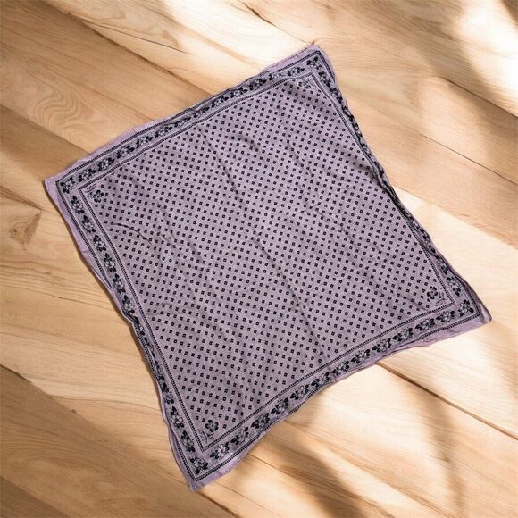 Madewell Accessories - Madewell Purple Floral Daisy Bandana Scarf Neck Tie Paisley 90s Y2K Cotton